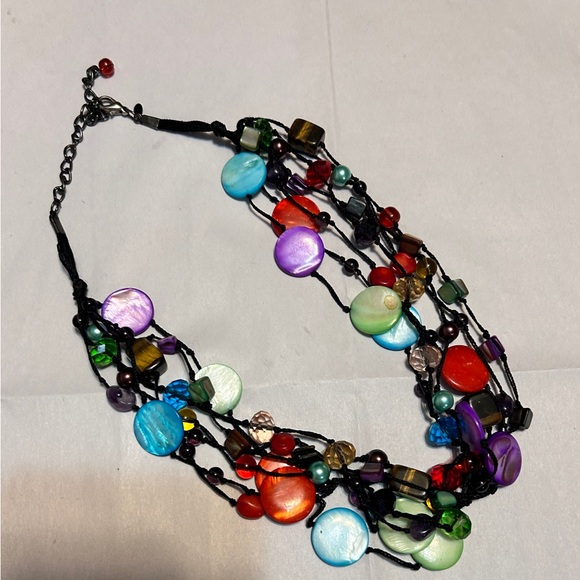 Multicolor Beaded Necklace - Picture 4 of 4